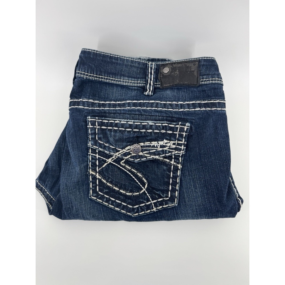 SILVER JEANS Suki Sz‎ 24x32 (44x32) Mid Rise Straight Fit